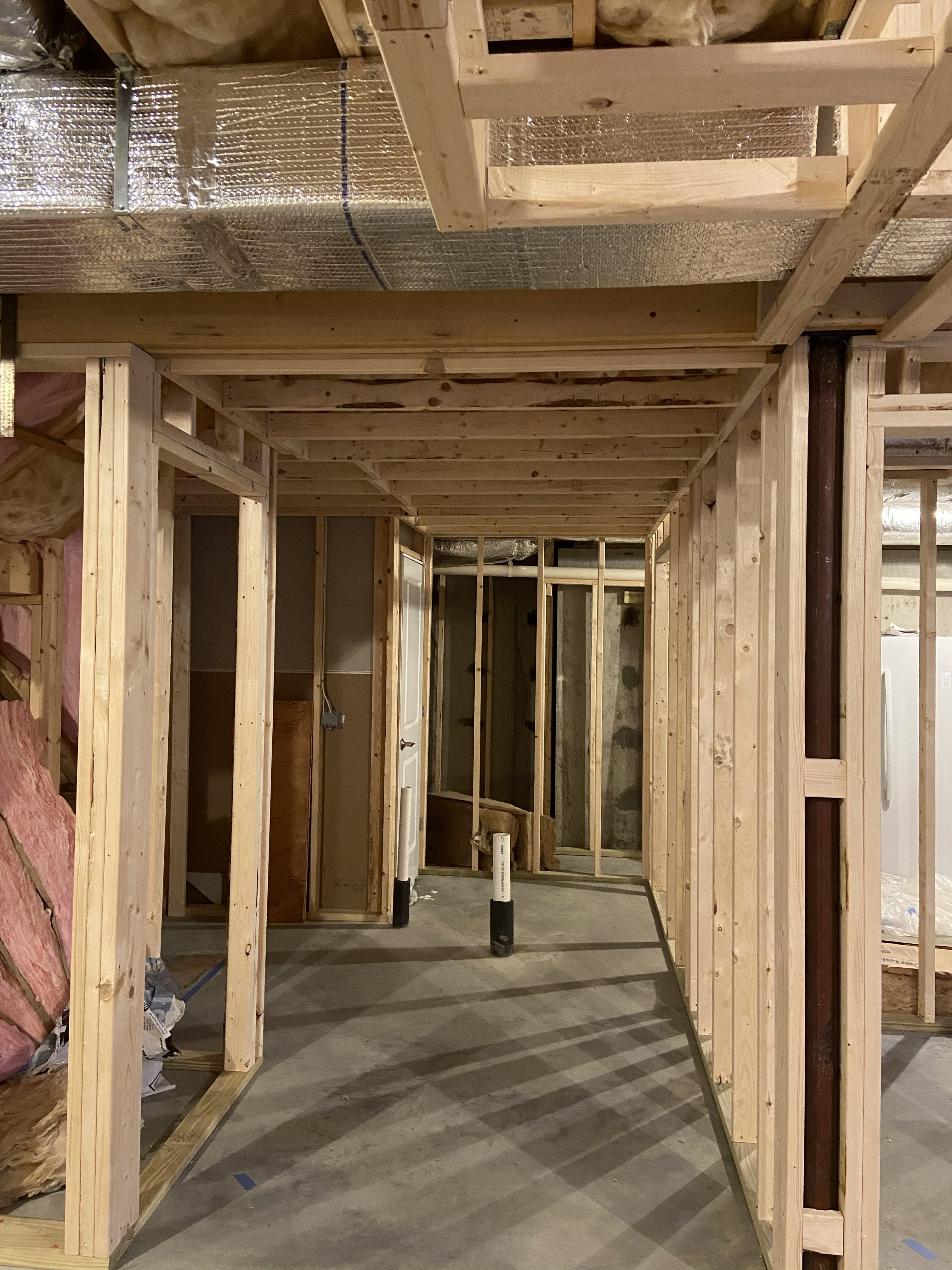 Finished basement after photo angle 2 in Salem NH