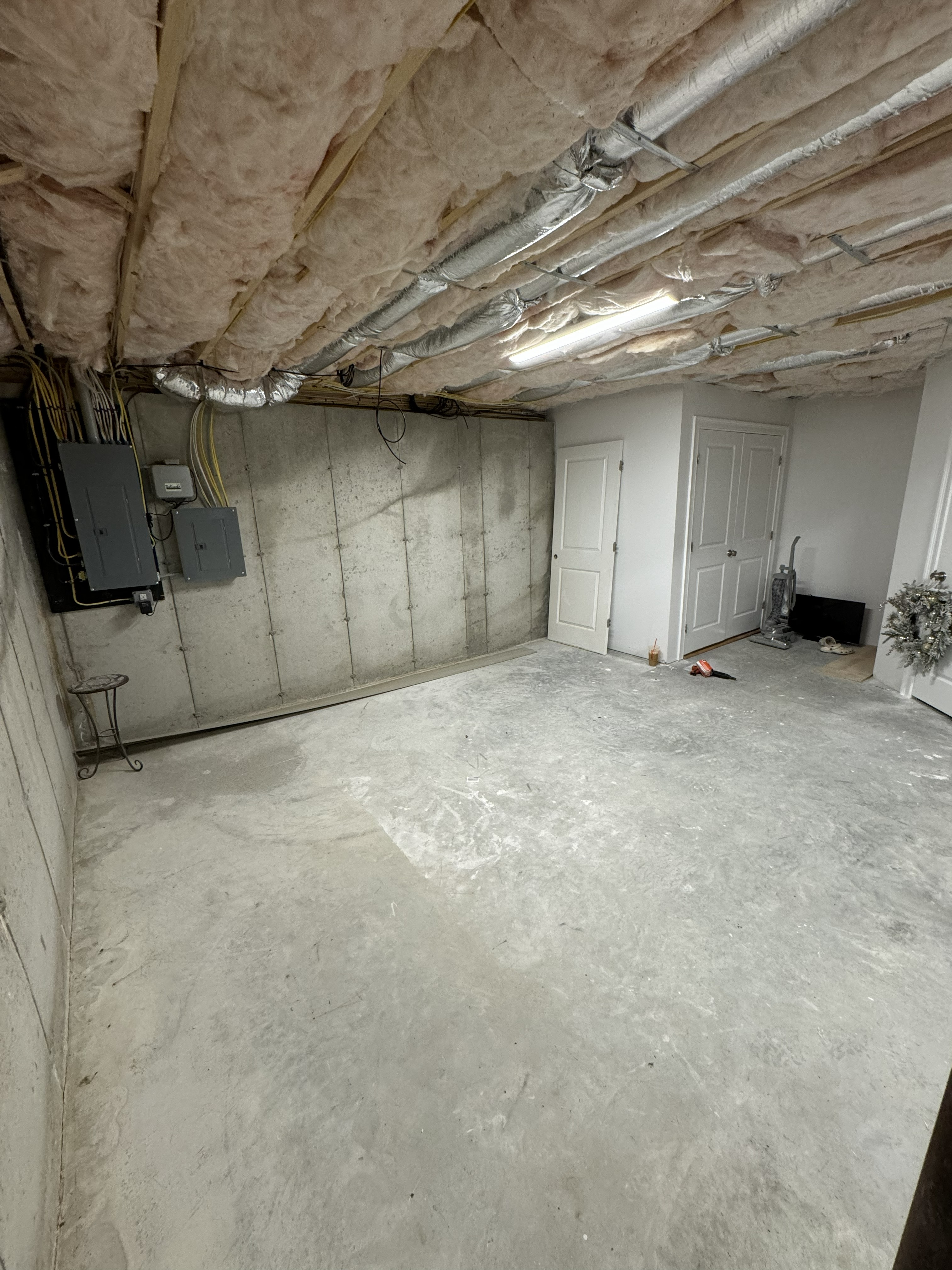 Basement remodel before in Salem NH