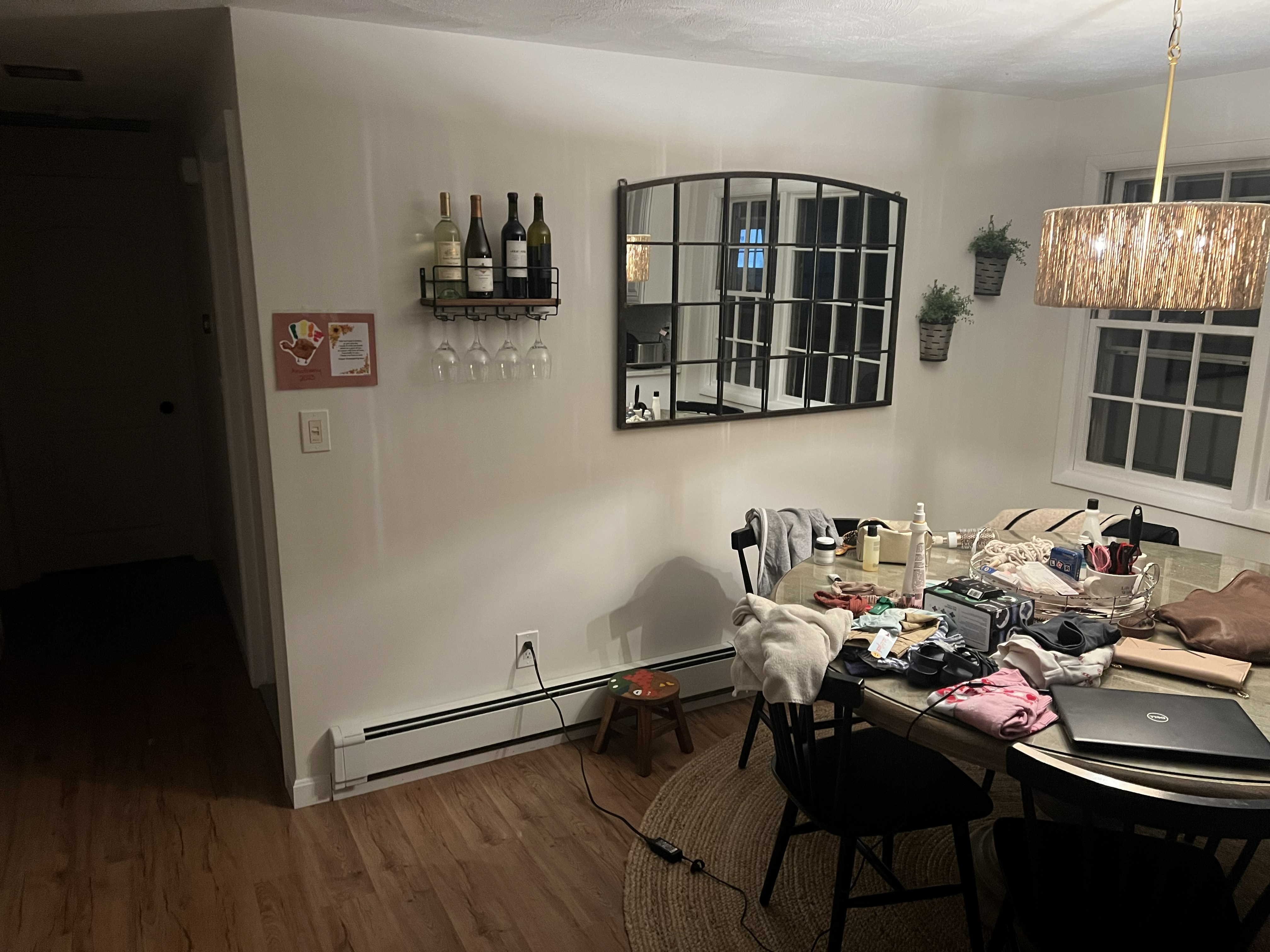 Accent wall before in Windham NH